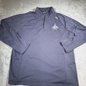 UNRL Quarter Zip Pullover Mens 3XL Navy Winnipeg Jets Hockey Performance NHL